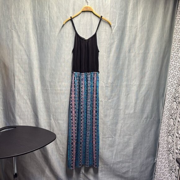 🏴 Pink Rose Black and Blue Spaghetti Strap Sundress size medium NWT - Picture 5 of 8